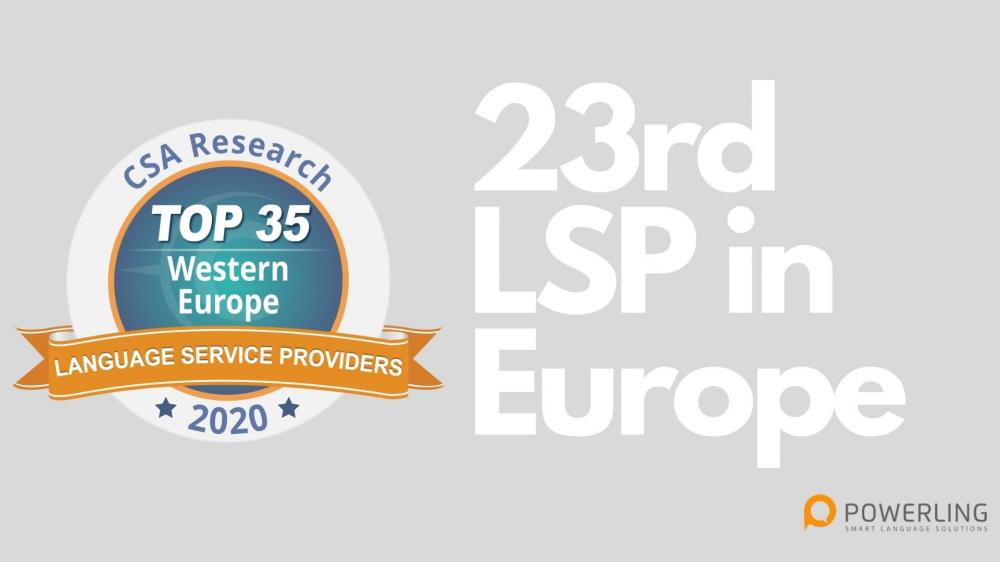 Powerling Recognized Among Largest Language Service Providers in Europe