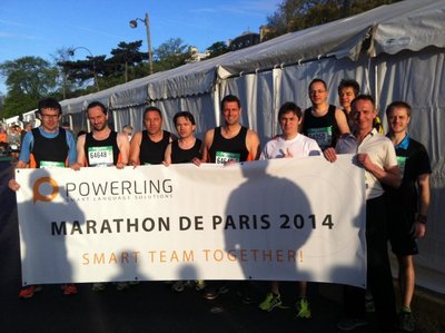 Powerling runs the Paris Marathon